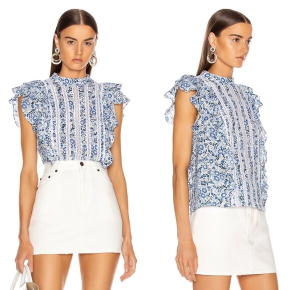 Veronica Beard Sol ruffle blouse - Picture 1 of 11